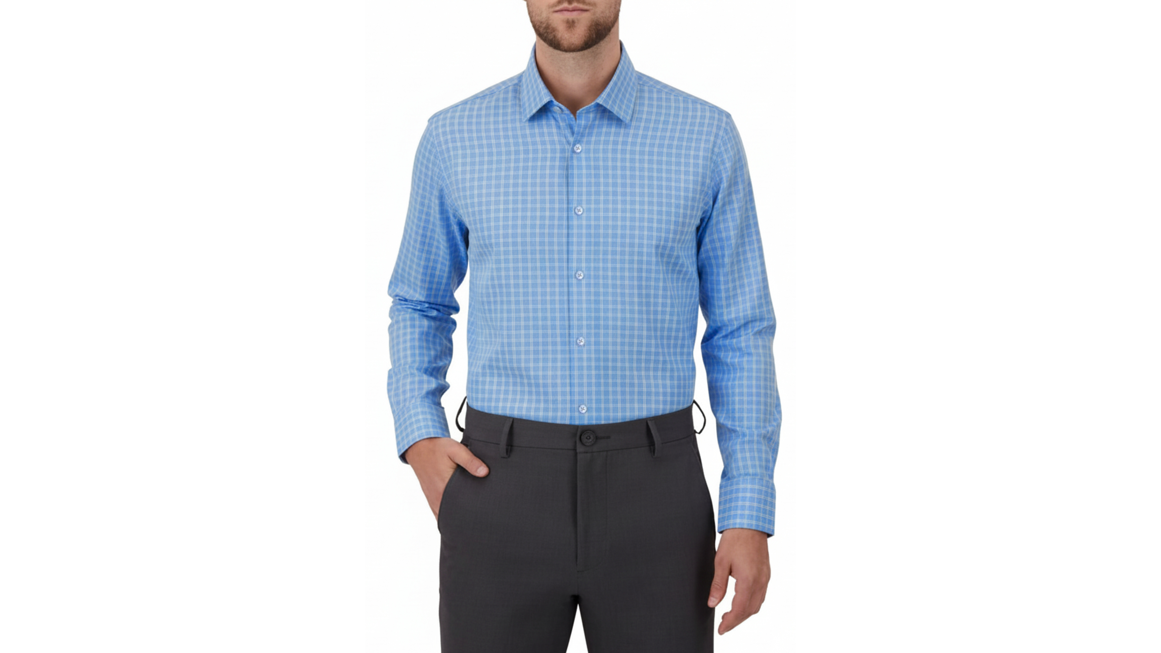 Report Collection Men's 4-Way Tonal Geometric-Print Woven Dress Shirt