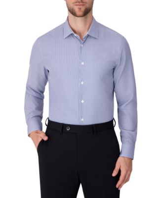 Men's 4-Way Tonal Geometric-Print Woven Dress Shirt