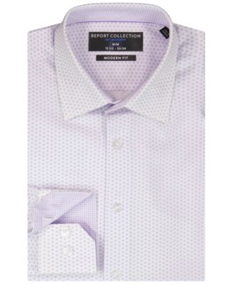 Men's 4-Way Geometric-Print Button-Front Woven Dress Shirt