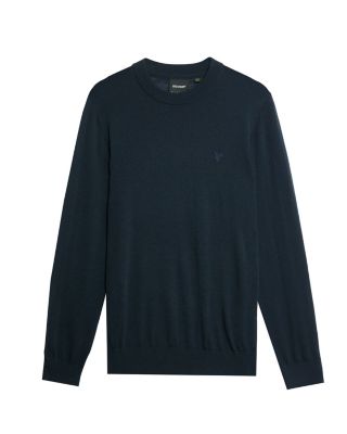 Men's Tonal Eagle Merino Crew Neck Sweater