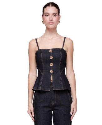Women's Square Neck Peplum Top