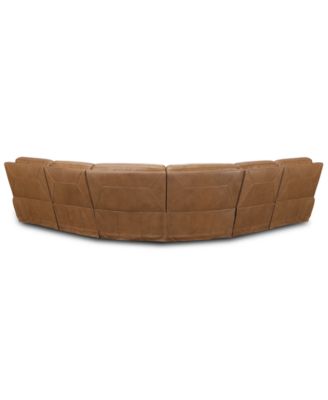 Alexandre Leather 6-Pc. Sectional with 2 Power Motion Recliners, Exclusively at Macy's