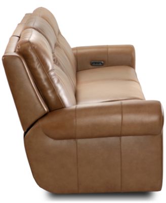Alexandre Leather 3-Pc. Sofa with 3 Power Motion Recliners, Exclusively at Macy's