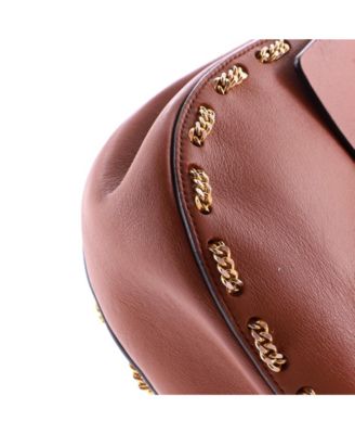 Small Drew Crossbody Bag Chain Embellished Leather