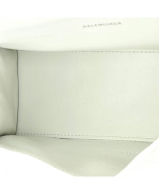 XS Hourglass Top Handle Bag Embossed Leather