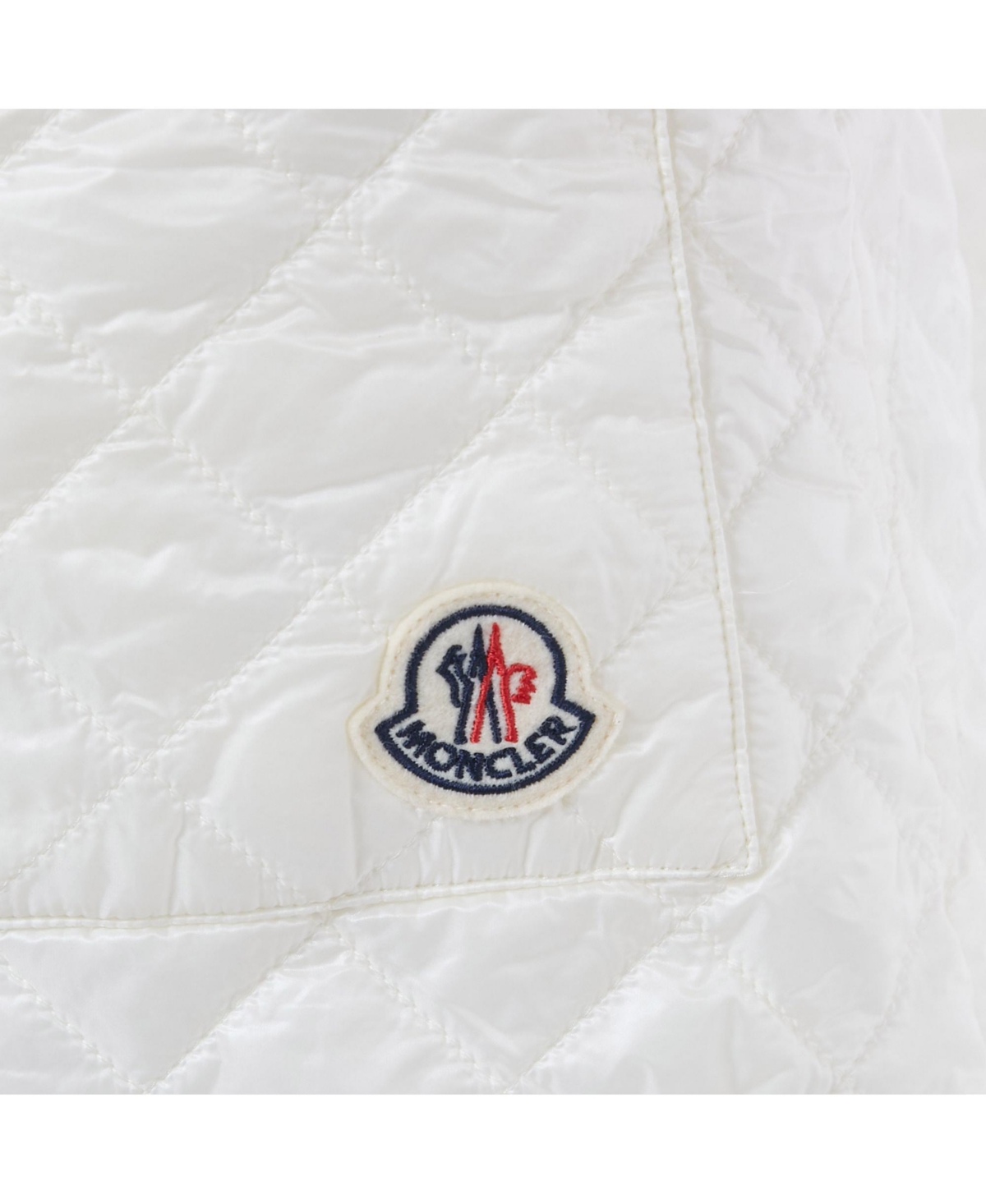 Pre-Owned Moncler Women's White Nylon Quilted A-Line Mini Skirt