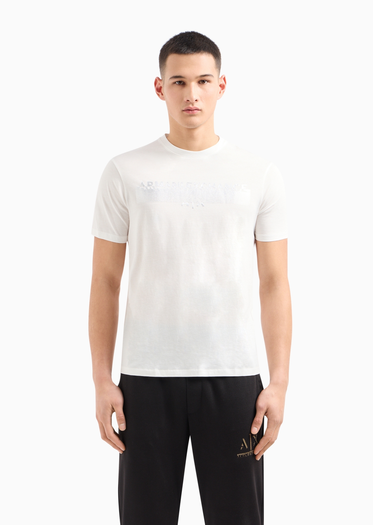 A|X Armani Exchange Men's Metallic Logo Graphic T-Shirt