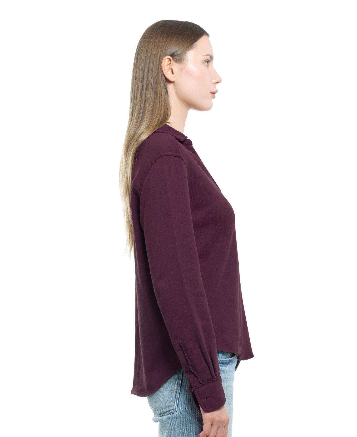 Women's Clothing Button Front Sweatshirt