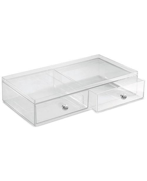 Interdesign 2 Drawer Makeup Organizer Clear Cleaning