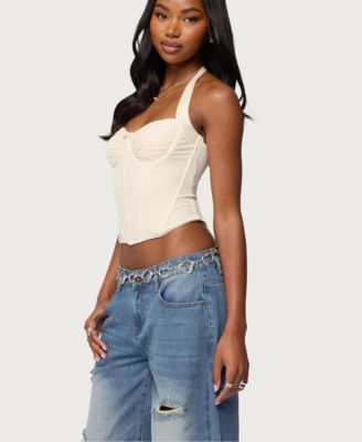 Women's Abigail Ruched Halter Corset