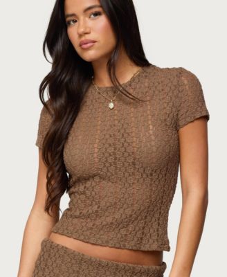 Women's Rye Sheer Textured T Shirt