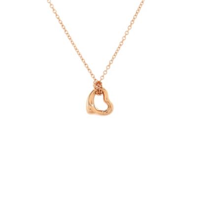 Pre-Owned Tiffany Co Elsa Peretti Open Heart Pendant Necklace - 18k yellow gold 587$