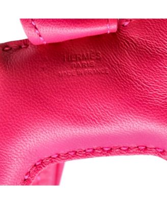 Pre-Owned HERMES PM Mono-Tone GriGri Rodeo Bag Charm Leather