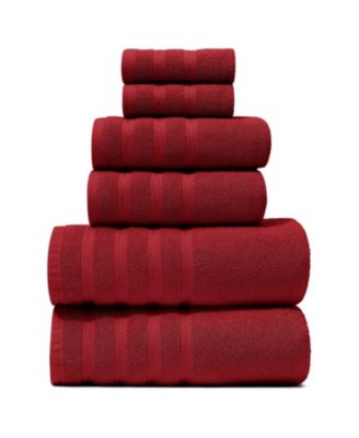 Luxury Soft & Absorbent 100% Ring Spun Cotton Towel Set for Bathroom, Shower, Spa - 6 Piece Set