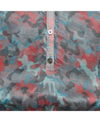 Women's Deluxe Multicolor Ribal Print Silk Crepe Mini Dress