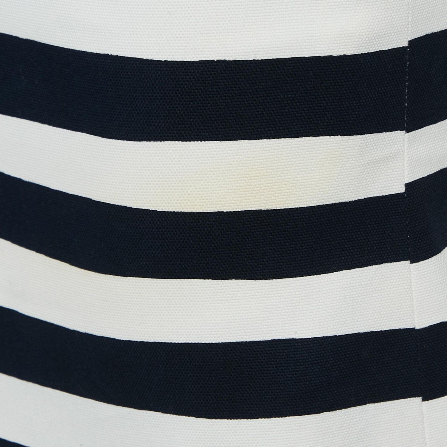 Women's Cheap And Chic White/navy Blue Stripe Cotton Mini Skirt
