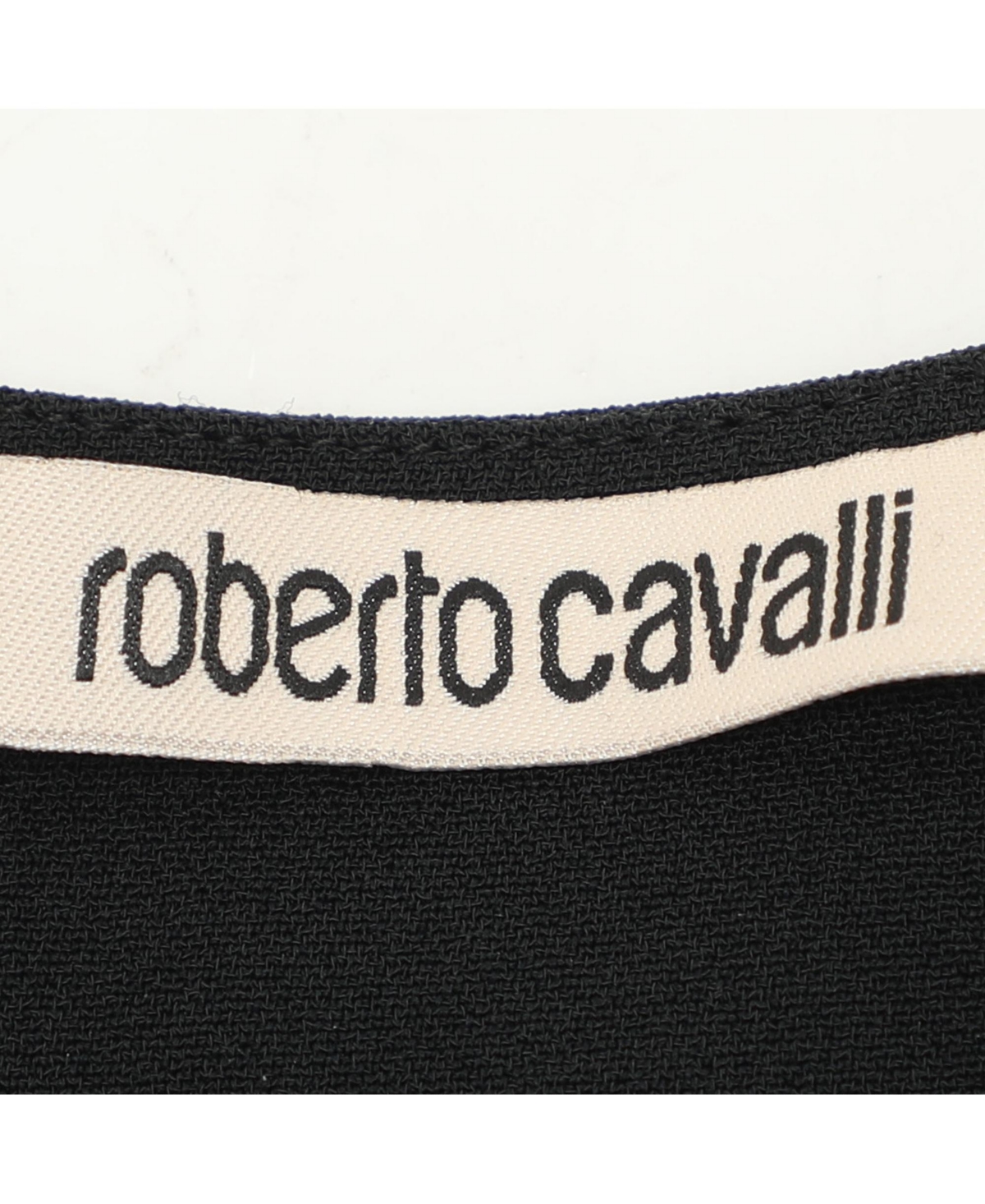 Pre-Owned Roberto Cavalli Women's Black/blue Crepe Sleeveless Dress