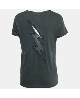 Women's Cotton Knit V-Neck Story Fishnet Top