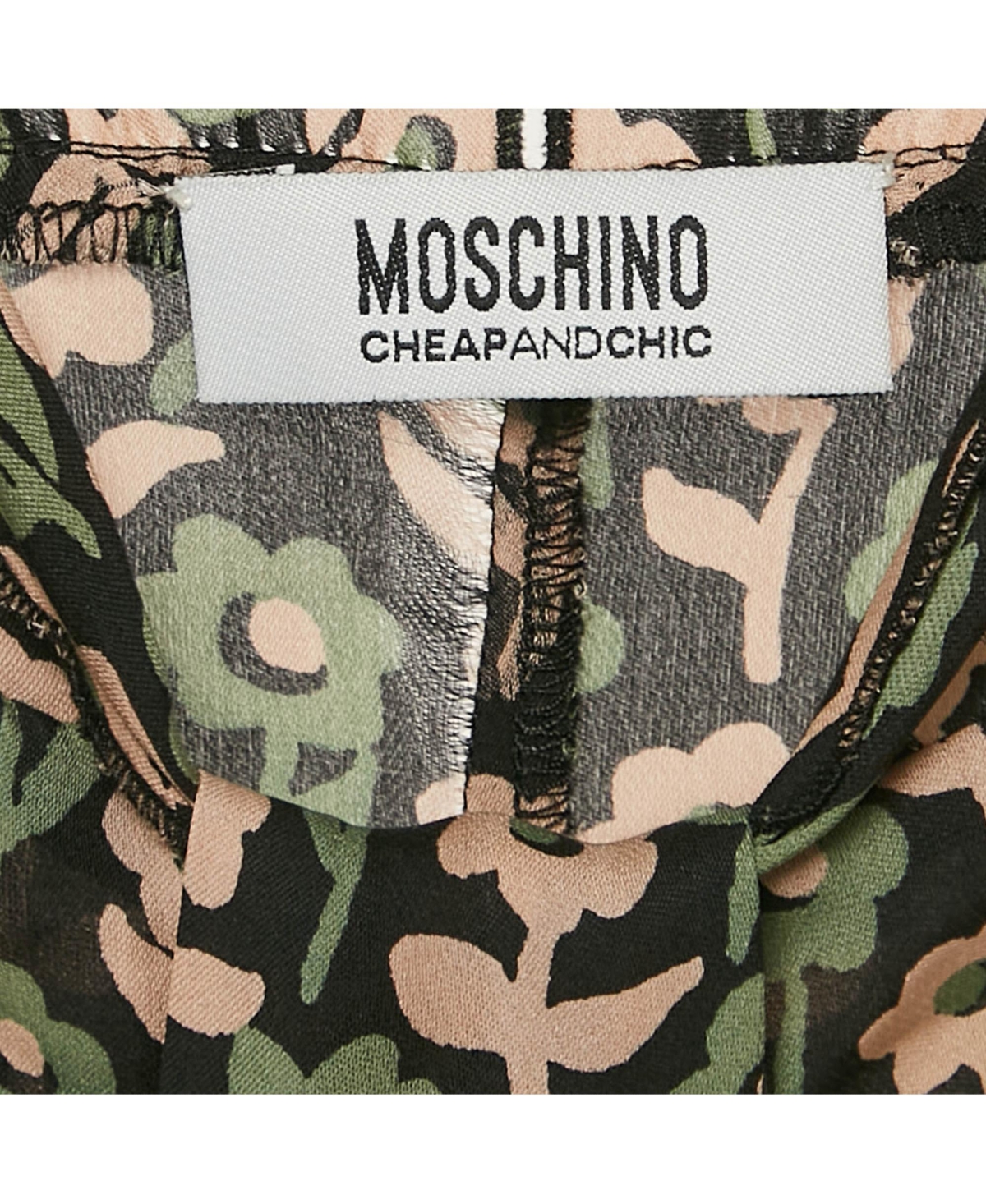 Pre-Owned Moschino Women's Cheap And Chic Floral Printed Silk Sleeveless Top