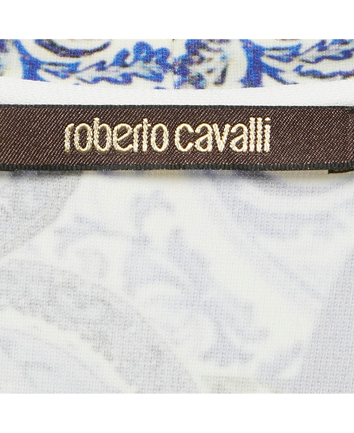 Pre-Owned Roberto Cavalli Women's Multicolor Printed Jersey Round Neck Short Dress