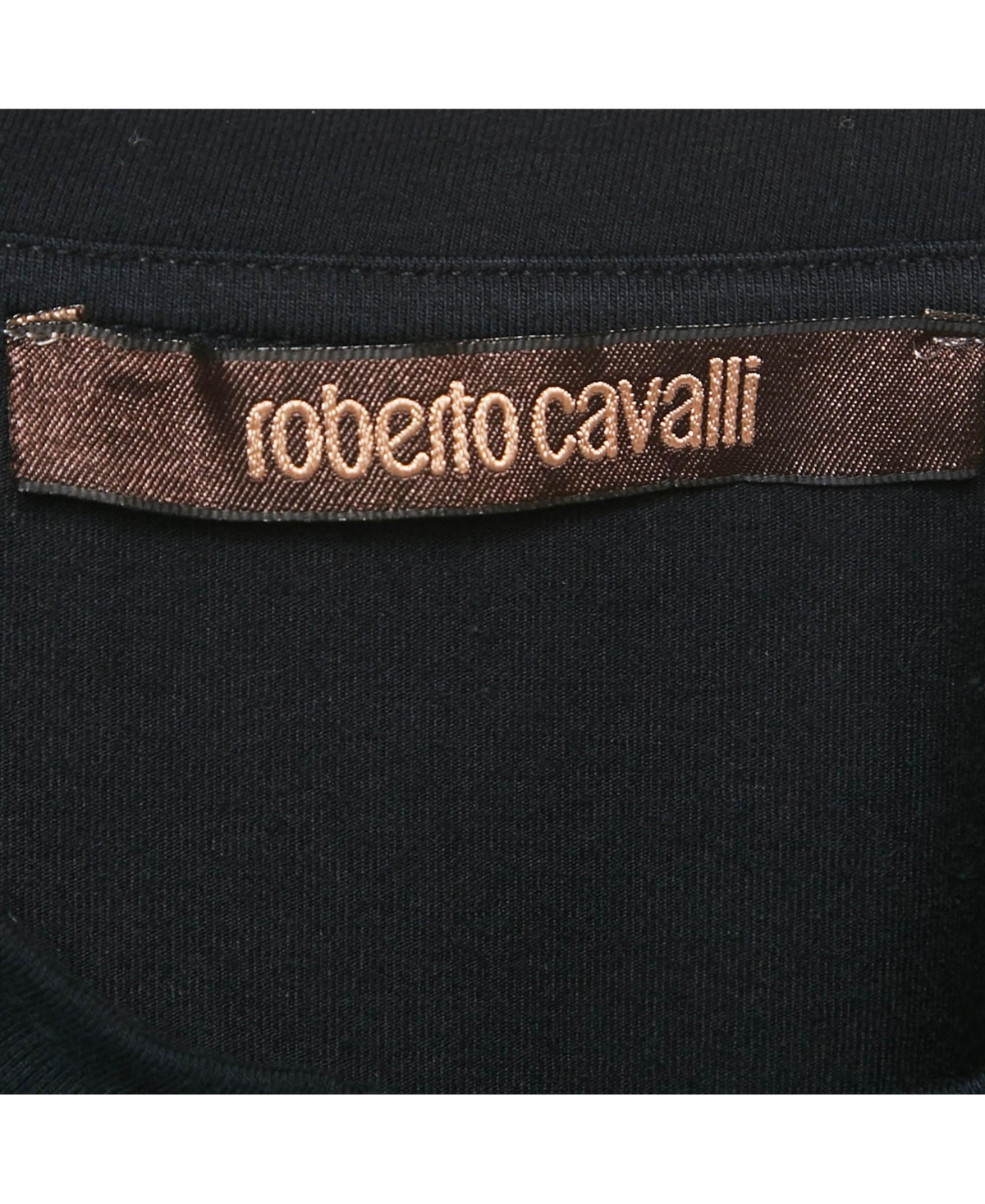 Pre-Owned Roberto Cavalli Women's Logo Print Cotton Crew Neck T-Shirt