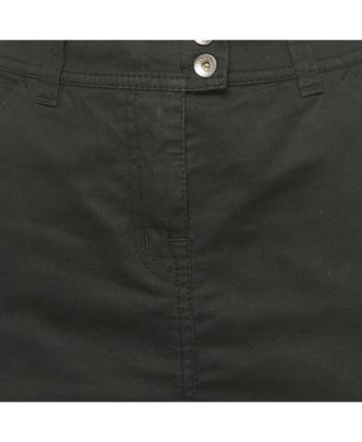 Women's Jeans Black Cotton Logo Stud Detail Mini Skirt