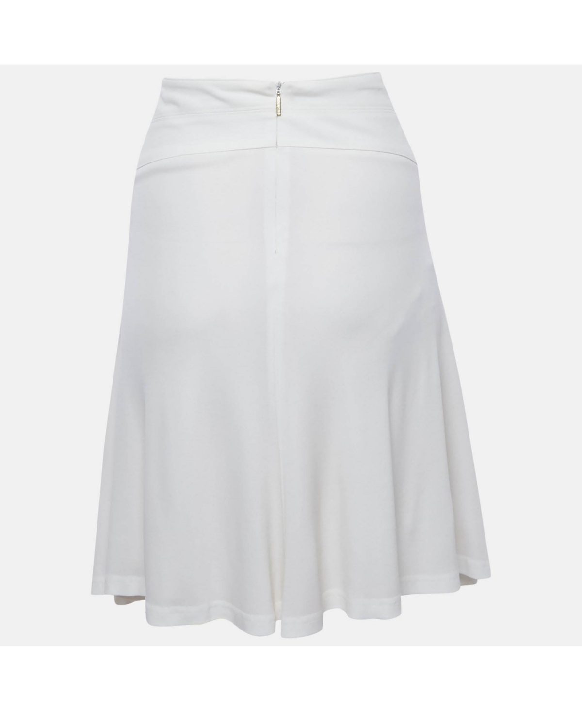 Pre-Owned Roberto Cavalli Women's White Jersey Embellished Mini Skirt