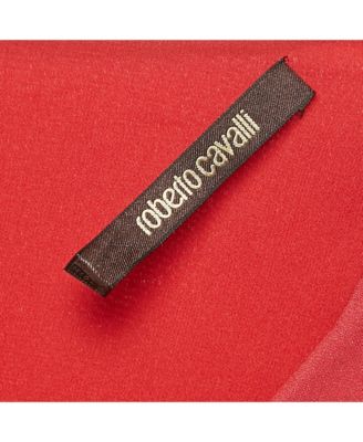 Women's Red Crepe Ruched Slit Maxi Dress