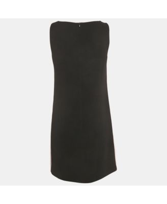 Women's Cheap And Chic Black Corset Print Crepe Mini Shift Dress