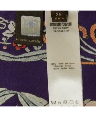 Women's Purple Printed Silk Kaftan Top