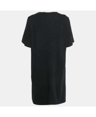 Women's Black Teddy Print Jersey T-Shirt Dress