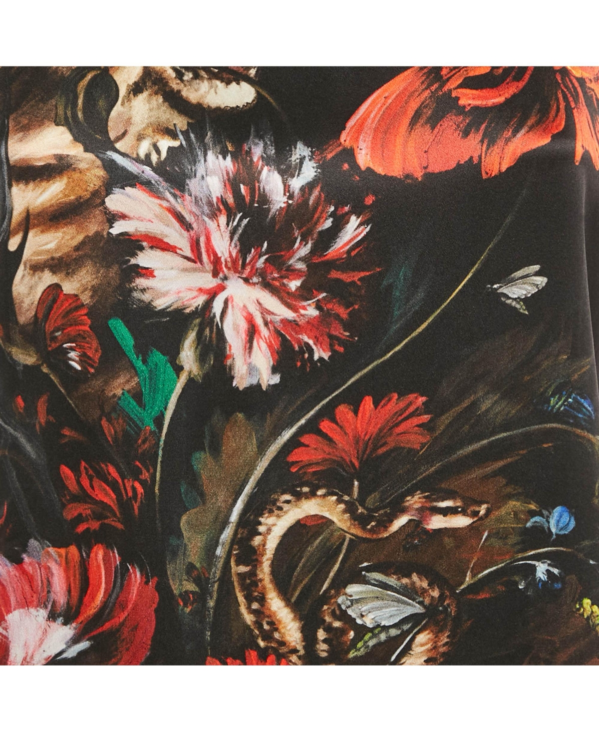 Pre-Owned Roberto Cavalli Women's Floral Print Silk Lace-Up Leather Tank Top