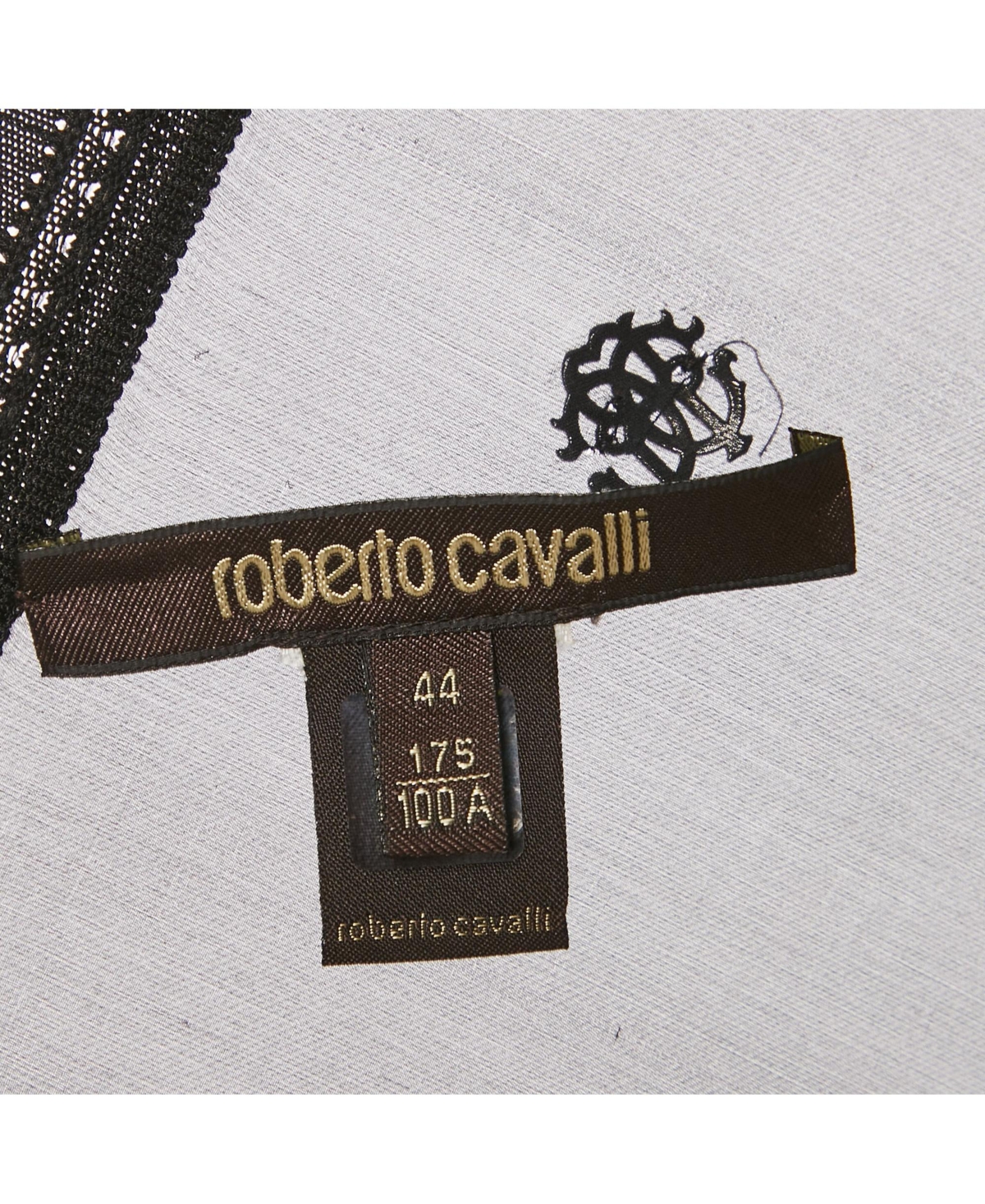 Pre-Owned Roberto Cavalli Women's Black Floral Print Silk Semi Sheer Dress