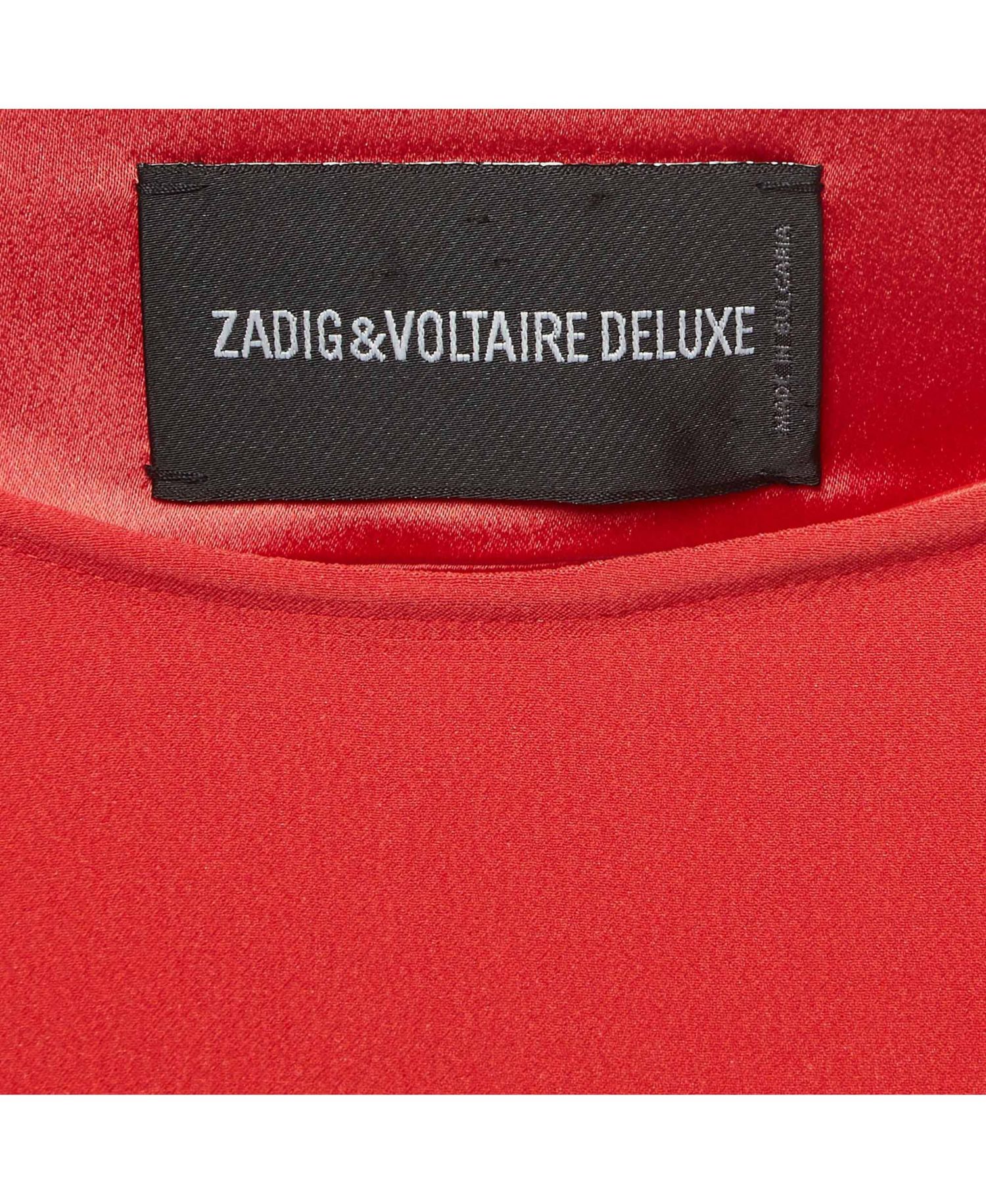 Women's Red Crepe Cut-Out Sleeveless Mini Dress