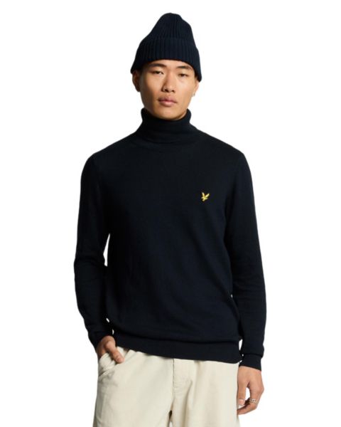 Мужской свитер Lyle & Scott Cotton Merino Turtleneck, цвет: Тёмный тёмно-синий