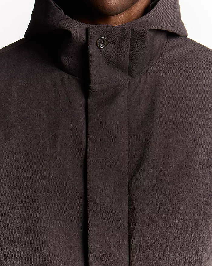 Men's Long Sleeve Hooded Military Parka Jacket - thumbnail 6