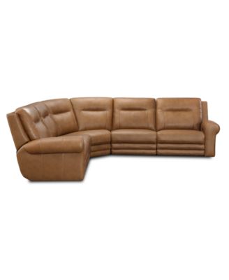 Alexandre Leather 6-Pc. Sectional with 2 Power Motion Recliners, Exclusively at Macy's