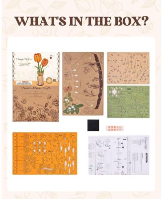 3D Puzzles Tulip DIY Model Building Kits Artificial Flower Toys for Thanksgiving Mother's Valentine's Day