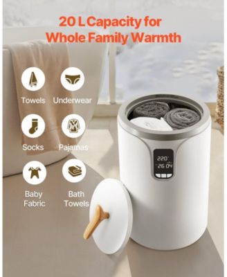 Towel Warmers for Bathroom, Towel Warmer Bucket with 24H Delay Timer & Child Lock & Auto Shut Off