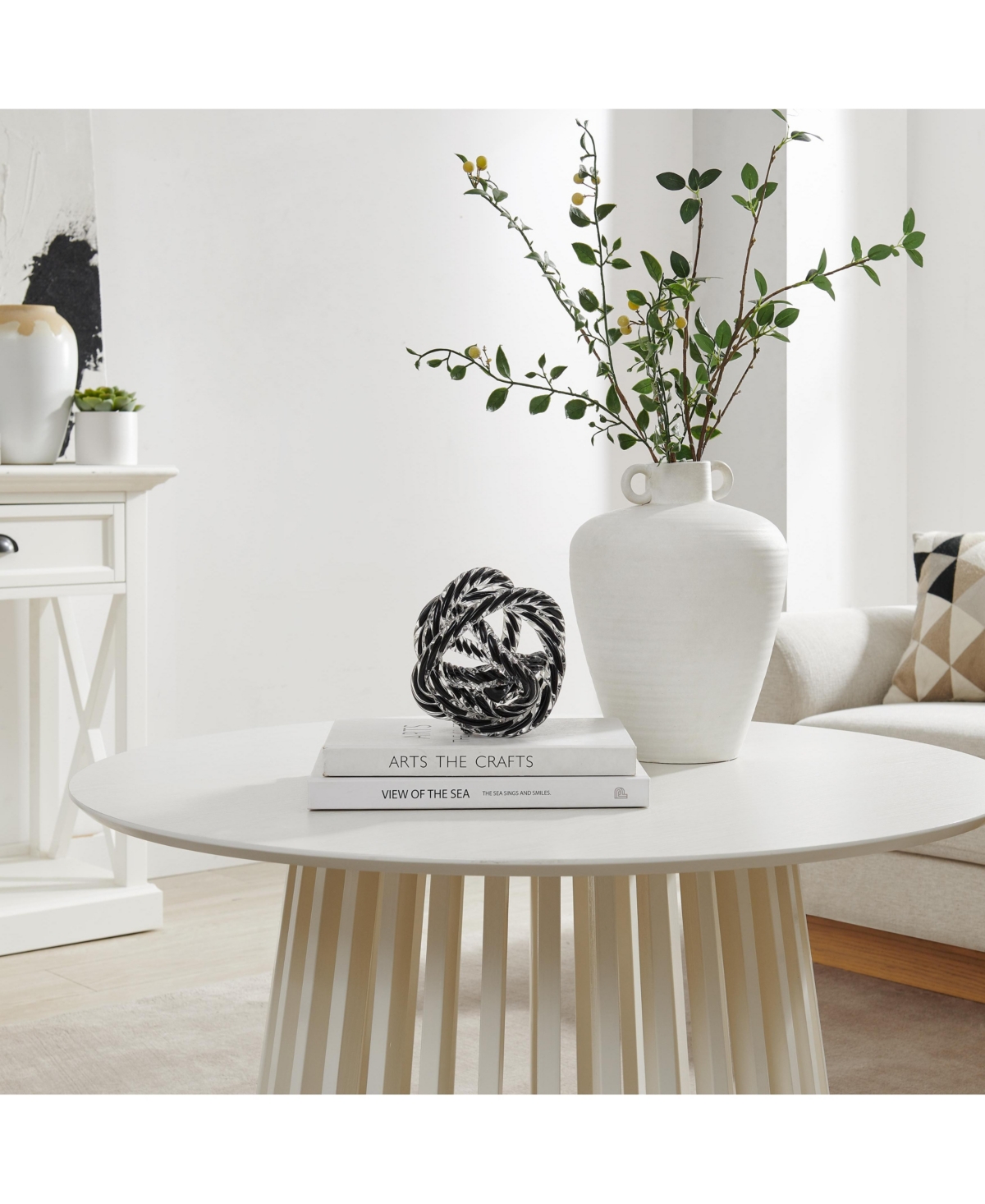 Danya B Nox Glass Knot Loop Sculpture