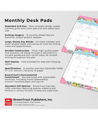 Bonnie Marcus OFFICIAL | 2026 17 x 12 Inch Monthly Desk Pad Calendar