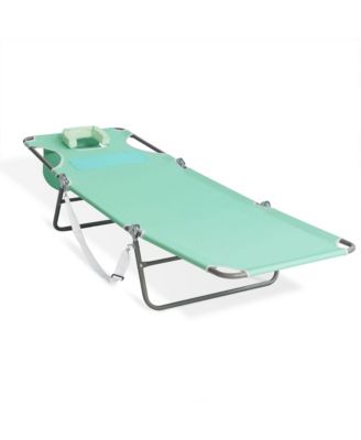 Ladies Comfort Lounger, Portable Beach Camping Pool Tanning Chair, Teal