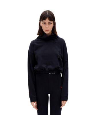 Women's Cotton Destroyed High Neck Sweat