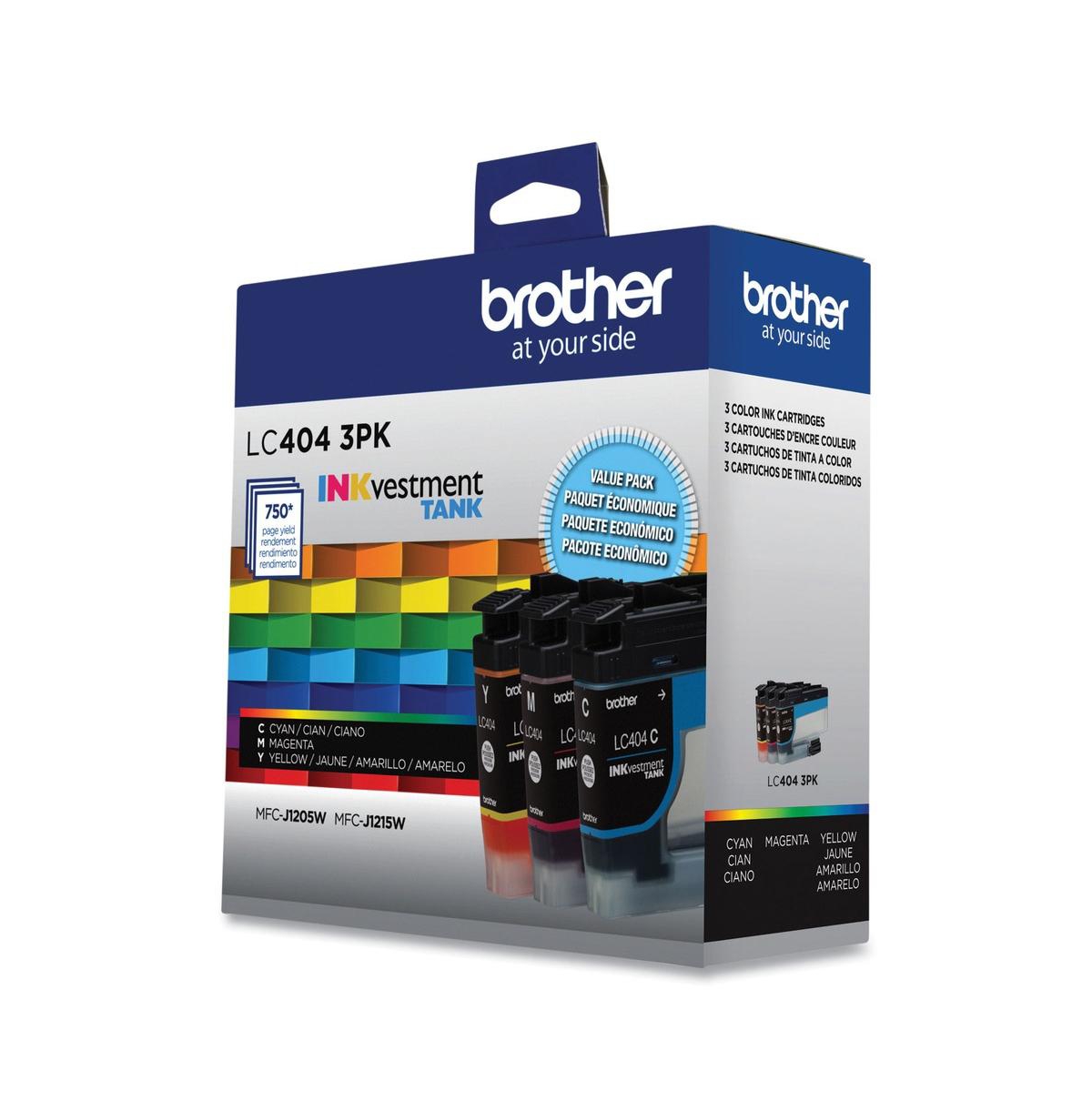 Brother LC4043PK INKvestment 750 Page-Yield Ink - Cyan/Magenta/Yellow (3/Pack