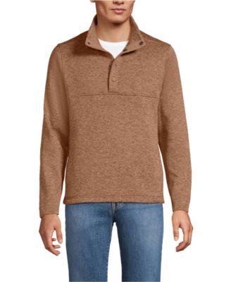 Men's Sweater Fleece Snap Neck Pullover Jacket