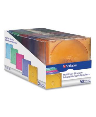 94178 CD/DVD Slim Case - Assorted Colors (50/Pack)