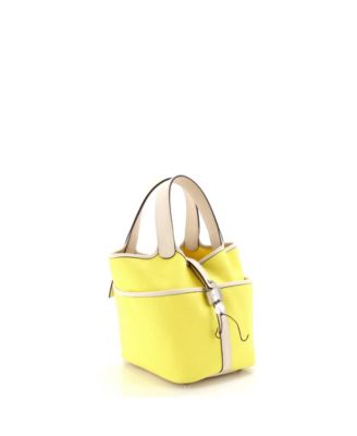 Pre-Owned HERMES PM Cargo Picotin Lock Bag Canvas and Swift