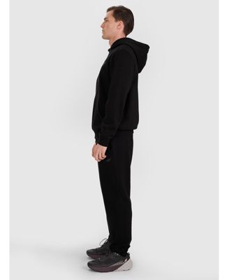 Men's non-zip hooded sweatshirt - black