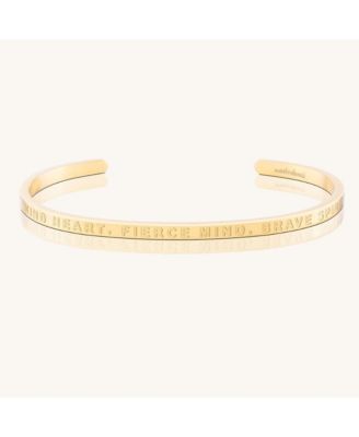 Mantra Kind Heart Fierce Mind Brave Spirit Bracelets Original - Yellow gold whisper 39$
