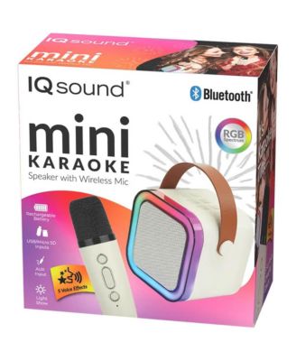 Mini Bluetooth RGB Karaoke Speaker with Wireless Microphone - Sahara